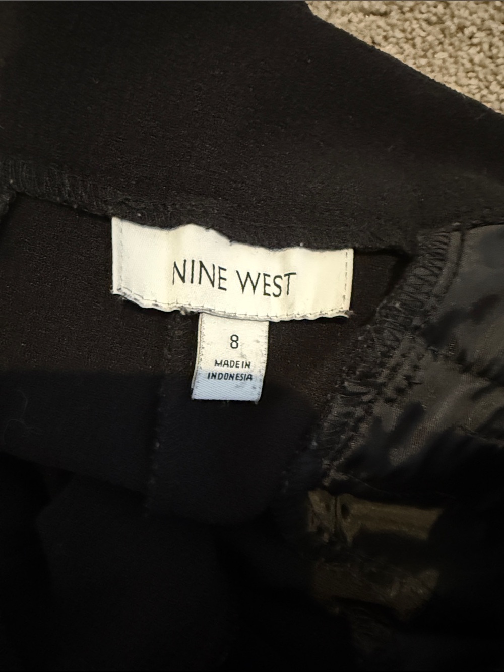 Nine West Black High-Waist Tie-Front Women's Shorts - Picture 2 of 4